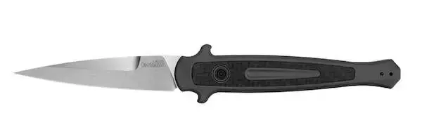 Kershaw 7150 Launch 8 3.50" Spear Point Plain Stonewashed CPM 154 Gray Aluminum w/Carbon Fiber Insert Handle Folding