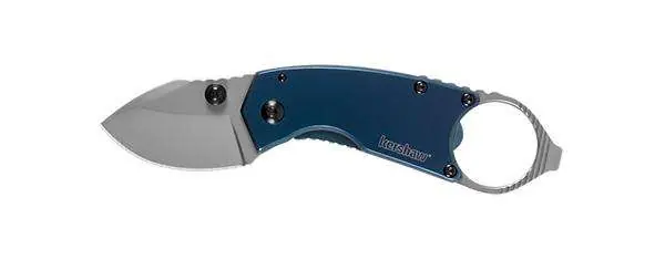 Kershaw 8710 Antic 1.70" Drop Point Plain Bead Blasted 8Cr13MoV Blue PVD Stainless Steel Handle Folding