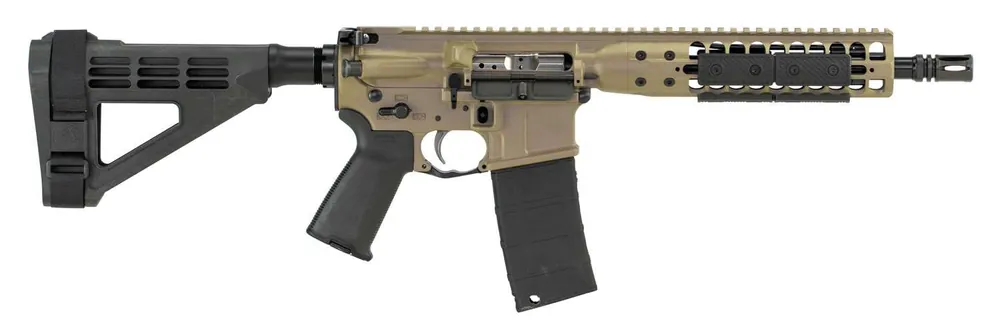 LWRC ICDIP5CK10BR Individual Carbine Direct Impingement 5.56x45mm NATO 10.50" 30+1 Flat Dark Earth Anodized Black Magpul MOE SB4M Pistol Brace
