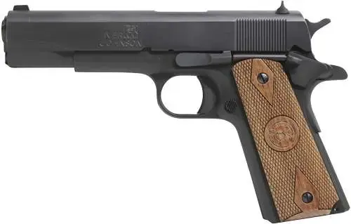Iver Johnson Arms 1911A19 1911 A1 Government 70 Series 9mm Luger 5" 9+1 Blued Walnut Grip