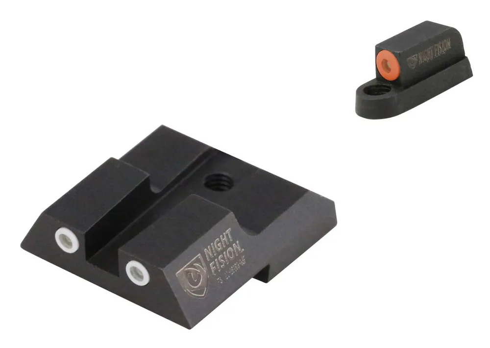 Night Fision CZU076003OGWG Night Sight Set Square CZ P-07, P-09, P-10 Green w/Orange Outline Front Green w/White Outline Rear Black