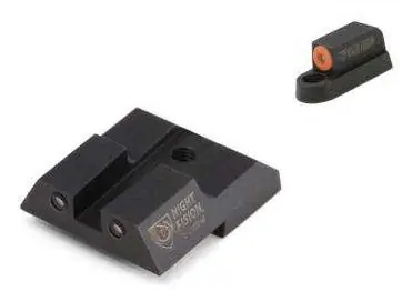 Night Fision CZU076003OGZG Night Sight Set Square CZ P-07, P-09, P-10 Green w/Orange Outline Front Green w/Black Outline Rear Black