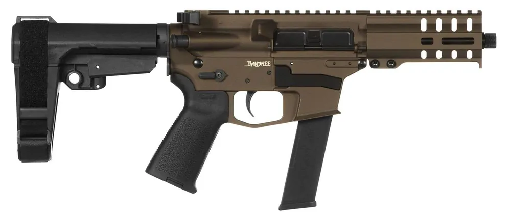CMMG 40A513CMB Banshee 300 MKG 40 S&W 5" 22+1 Midnight Bronze Cerakote Black Magpul MOE Grip CMMG 6 Position RipBrace