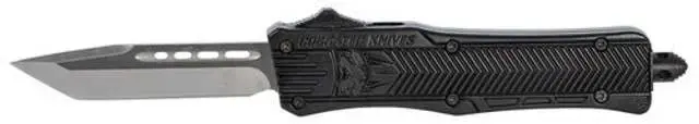 Cobra Tec Knives SBCTK1STNS CTK-1 Small 2.75" Tanto Plain Black Aluminum Handle OTF