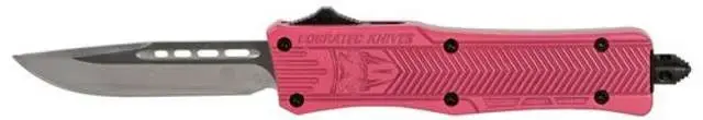 Cobra Tec Knives SPKCTK1SDNS CTK-1 Small 2.75" Drop Point Plain D2 Steel Pink Aluminum Handle OTF