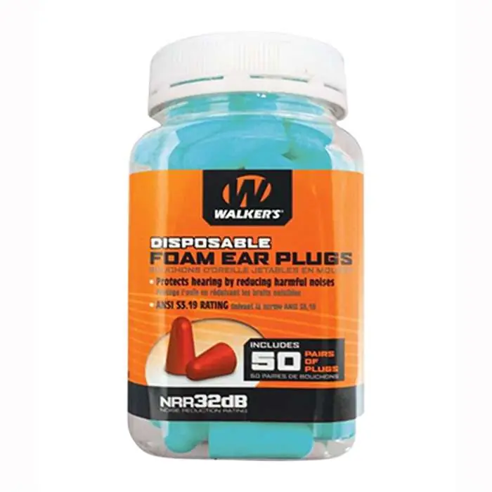 Walkers GWPFP-50PKTL Foam Ear Plugs 33 dB Teal 50 Pair