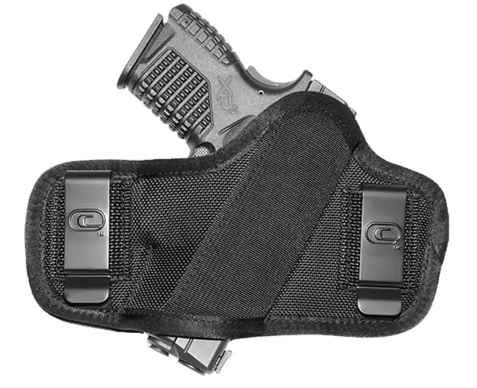 Crossfire CRFCLPONSA1S2 Clip-On Black 1680D Ballistic Nylon OWB 2-2.5" Sub-Compact Ambi Hand