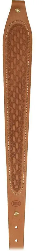 Hunter Company 027138 Cobra Carrier Sling Padded Chestnut Tan Leather w/Basket Weave for Rifle