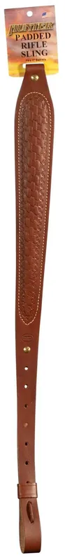 Hunter Company 027149 Cobra Sling Padded Chestnut Tan Leather w/Basket Weave for Rifle