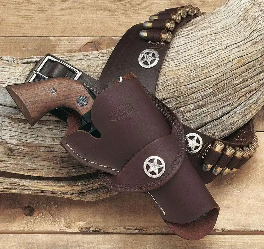 Hunter Company 109040 Crossdraw Belt 4.625" Single Action Leather Brown