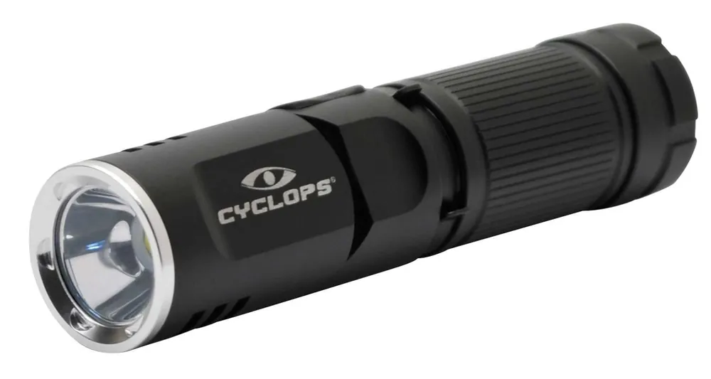 Cyclops CYCFLX400 Rechargeable LED 400/160 Lumens LED Flashlight Aluminum Black