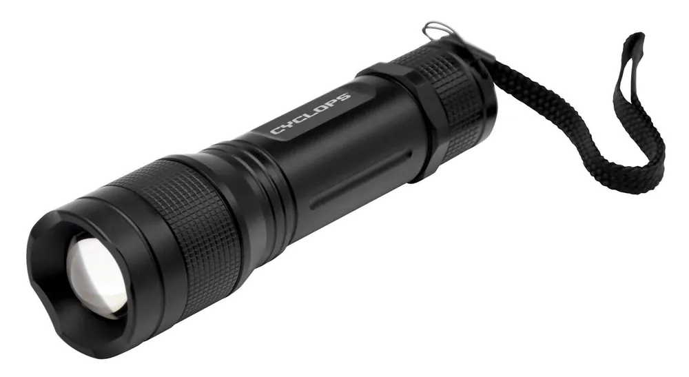 Cyclops CYCTF350 Tactical Flashlight 350 Lumens LED Aluminum Black Anodized AA