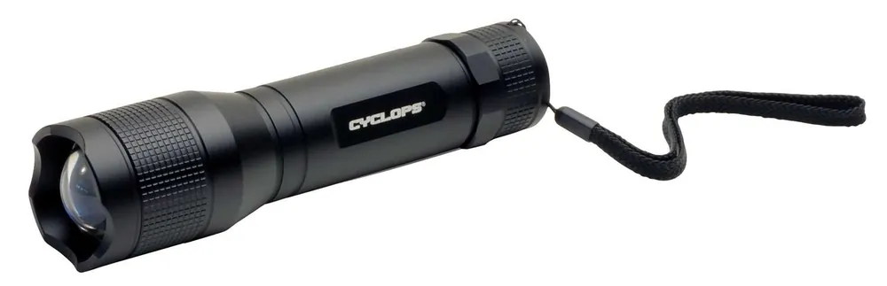 Cyclops CYCTF800 Tactical Flashlight 800 Lumens LED Aluminum Black Anodized AA