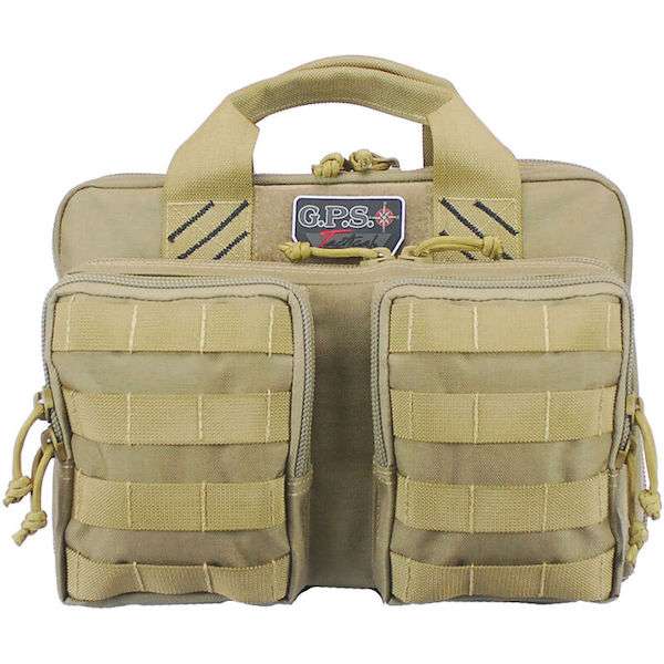 G*Outdoors T1312PCT Quad +2 Tactical Range Bag Tan 1000D Nylon 6 Handguns