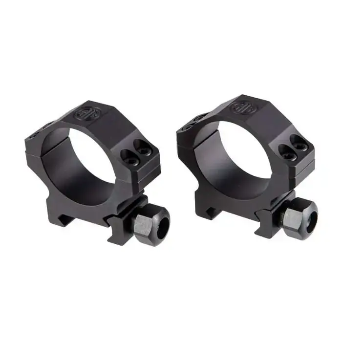 ALPHA1 SCOPE RINGS, 30MM, LOW PROFILE 0.85 IN. , ALUM, SIG HUNTING, COMPLETE SET, MATTE BLK