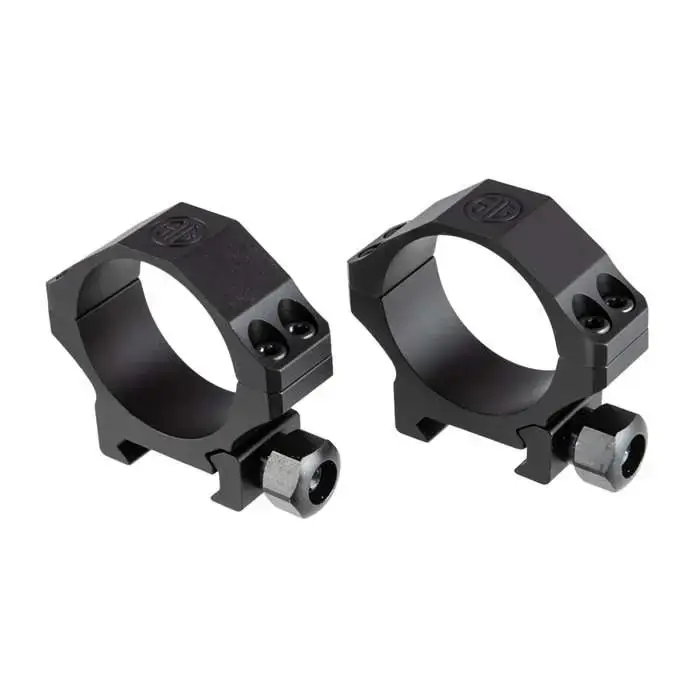 ALPHA1 SCOPE RINGS, 34MM, LOW PROFILE 0.85IN. , ALUM, SIG HUNTING, COMPLETE SET, MATTE BLK