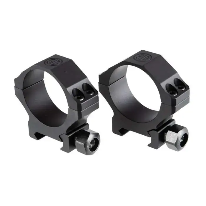 ALPHA1 SCOPE RINGS, 34MM, MED PROFILE 0.94IN. , ALUM, SIG HUNTING, COMPLETE SET, MATTE BLK