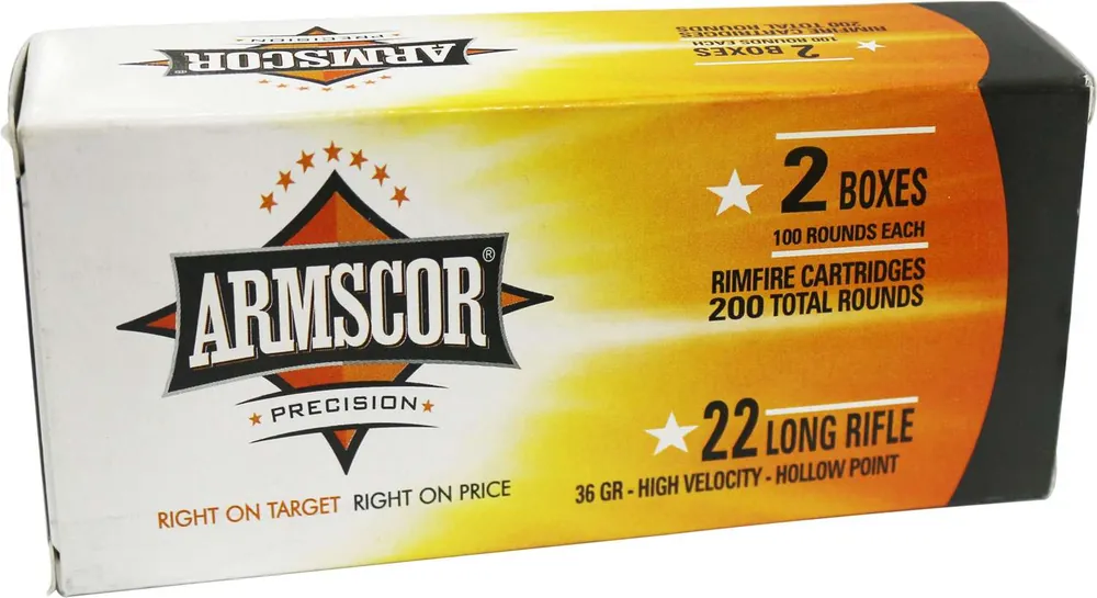Armscor 50321 Rimfire 22 LR 36 gr High Velocity Hollow Point (HVHP) 200 Round Box