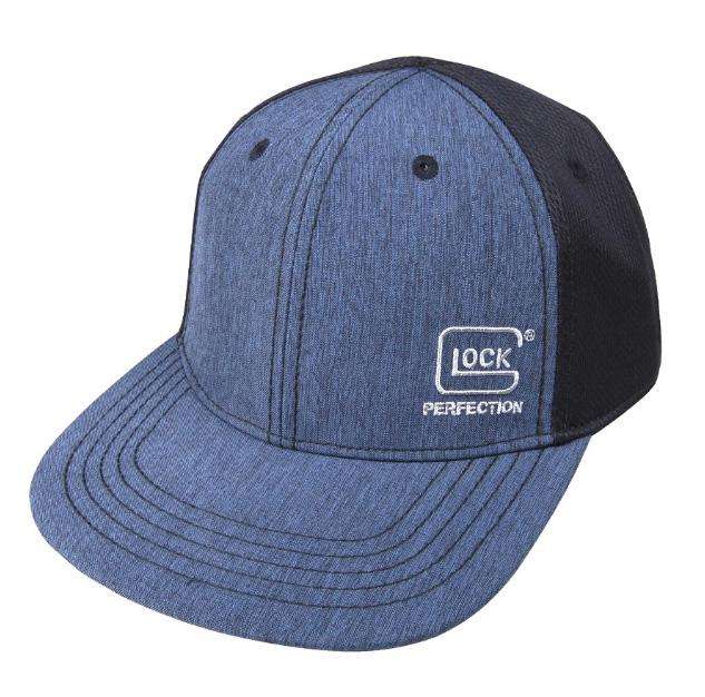 Glock AS10080 Pro-Curve Perfection Hat Navy Front w/Black Mesh Back Cotton Velcro