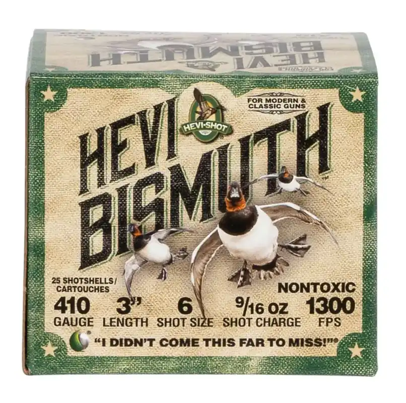 Hevishot 19006 Hevi-Bismuth Waterfowl 410 Gauge 3 9/16 oz 6 Shot 25 Round Box