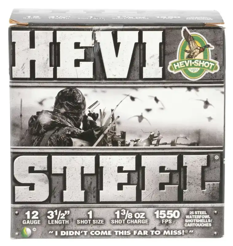 Hevishot 65001 Hevi-Steel 12 Gauge 3.5 1 3/8 oz 1 Shot 25 Round Box