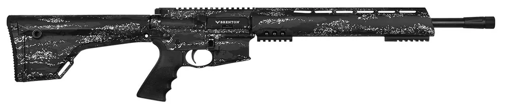 BRENTON USA INC RR18MM450 Stalker Carbon Hunter 450 Bushmaster 18" 5+1 MarbleKote Midnight Camo/Black Nitride Fixed Magpul MOE Stock Black Hogue Hunter Grip