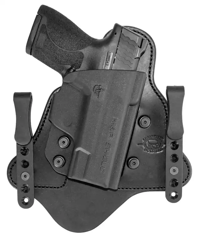 Comp-Tac C225SW250RBSN MTAC Black Kydex Holster w/Leather Backing IWB S&W Shield EZ 380 Right Hand