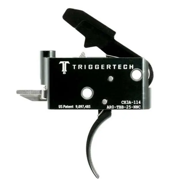 TriggerTech AROTBB25NNC Adaptable Primary AR Black Two-Stage Traditional Curved 2.50-5.00 lbs Right