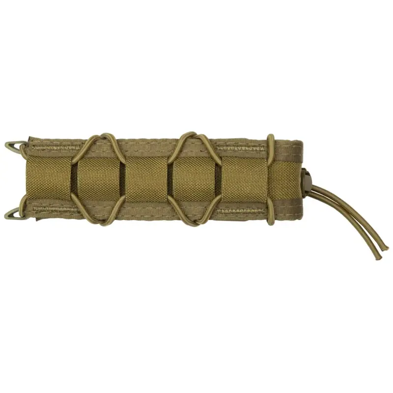 High Speed Gear 11EX00CB TACO MOLLE Extended Pistol Single Coyote Brown Nylon w/Polymer Divider