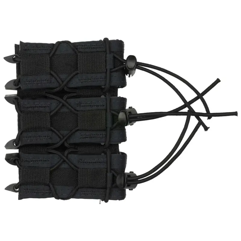 High Speed Gear 11PT03BK TACO MOLLE Triple Pistol Magazine Pouch Black Nylon w/Polymer Divider