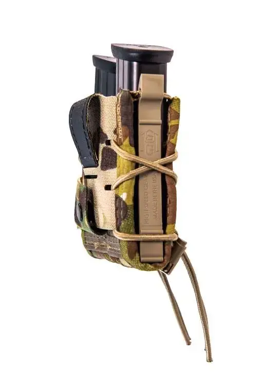 High Speed Gear 13PT10CB TACO Pistol Belt Mount Single Magazine Pouch Coyote Brown Nylon w/Polymer Divider