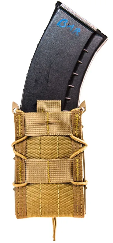 High Speed Gear 13TA10CB TACO Rifle Belt Mount Adaptable Magazine Pouch Coyote Brown Nylon w/Polymer Divider