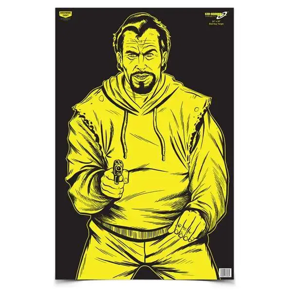 Birchwood Casey 37035 EZE-Scorer Bad Guy Bad Guy Silhouette Paper Target 23" x 35" 5 Per Pack