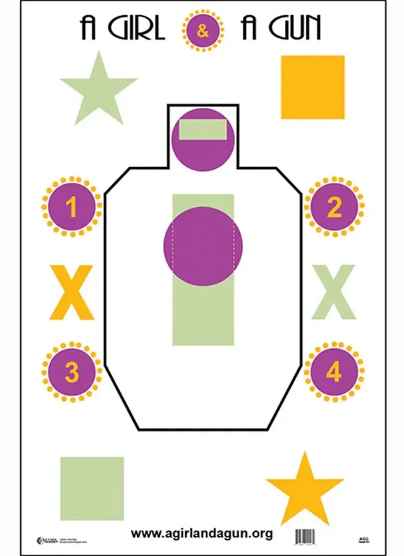 Action Target AGG100 A Girl & A Gun Silhouette/Shapes Paper Target 23" x 35" 100 Per Box