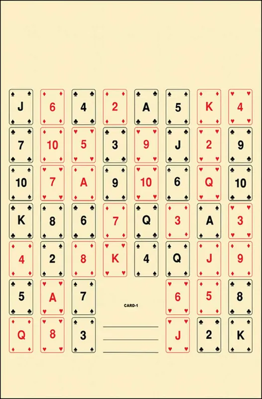 Action Target CARD1100 Playing Card #1 52 Playing Cards Paper Target 22.50" x 24" 100 Per Box