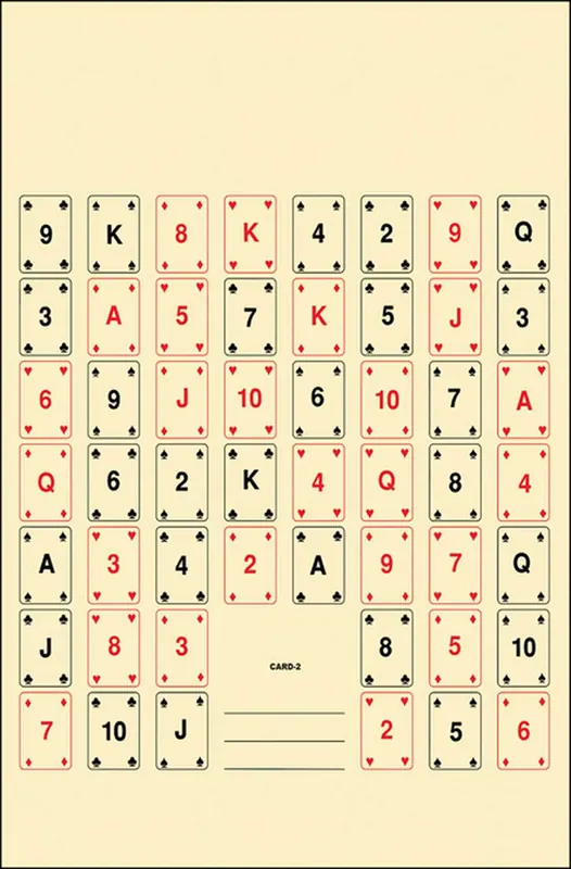 Action Target CARD2100 Playing Card #2 52 Playing Cards Paper Target 22.50" x 24" 100 Per Box