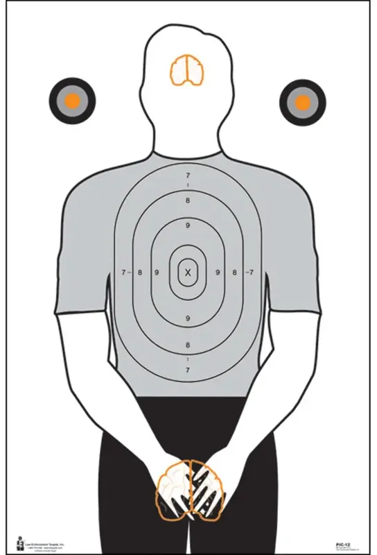 Action Target PIC12100 PIC-12 Gag Target Silhouette Hanging Paper Target 23" x 35" 100 Per Box
