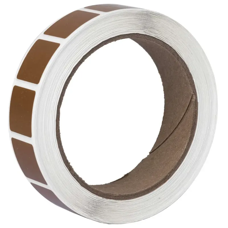 ACTION TARGET INC PAST/BR Square Target Pasters 7/8" 1000 Per Roll Brown