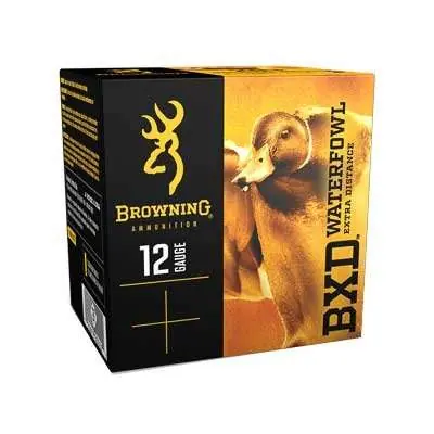 Browning Ammo B193411234 BXD Waterfowl 12 Gauge 3 1 1/4 oz 4 Shot 25 Round Box