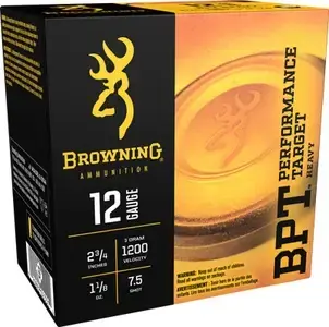 Browning Ammo B193621227 BPT 12 Gauge 2.75 1 1/8 oz 7.5 Shot 25 Round Box