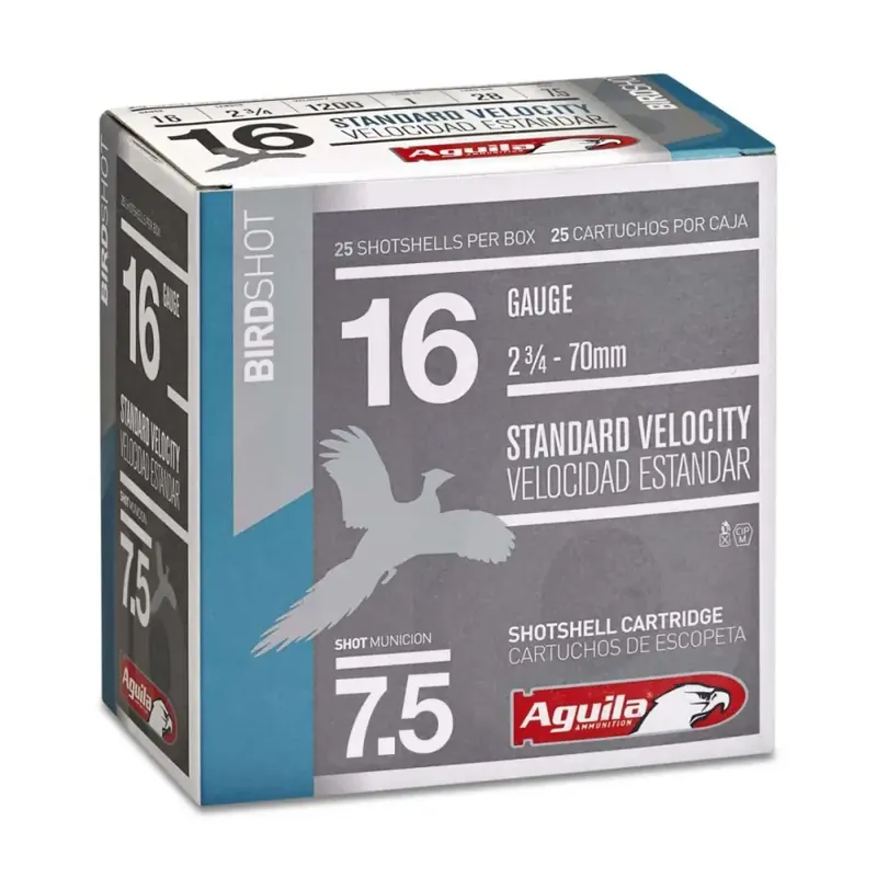 Aguila 1CHB1617 Field 16 Gauge 2.75 1 oz 7.5 Shot 25 Round Box