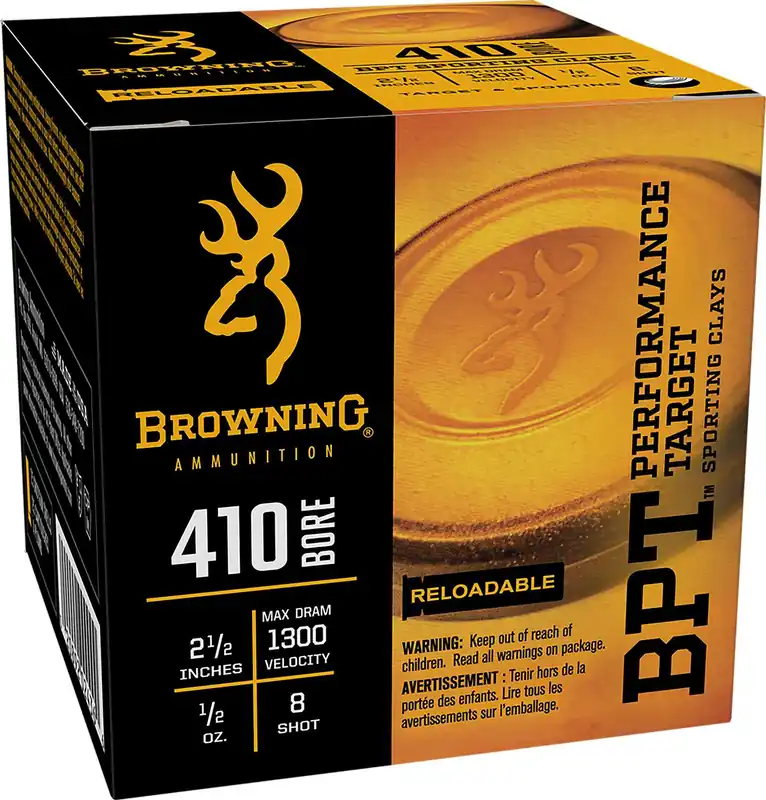 Browning Ammo B193634128 BPT 410 Gauge 2.5 1/2 oz 8 Shot 25 Round Box