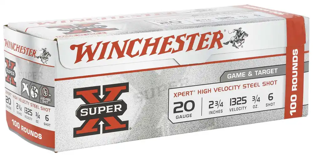 Winchester Ammo WE20GTVP6 Super X Xpert High Velocity 20 Gauge 2.75 3/4 oz 6 Shot 100 Round Box