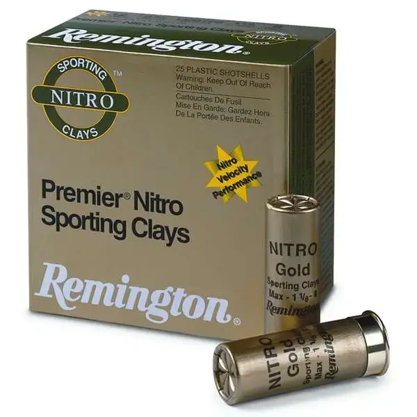 Remington Ammunition STS12NSC17 Premier Nitro Sporting Clays 12 Gauge 2.75 1 oz 7.5 Shot 25 Round Box