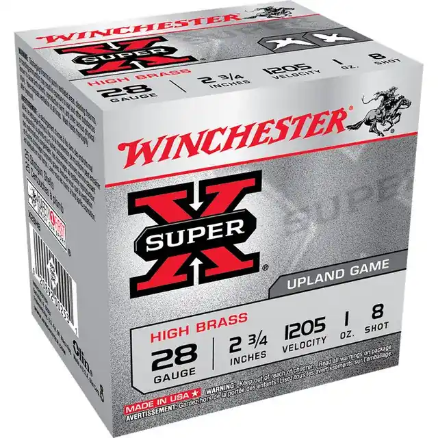 Winchester Ammo X28H8 Super-X High Brass 28 Gauge 2.75 1 oz 8 Shot 25 Round Box