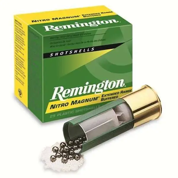 Remington Ammunition NM12S2 Nitro Mag 12 Gauge 2.75 1 1/2 oz 2 Shot 25 Round Box