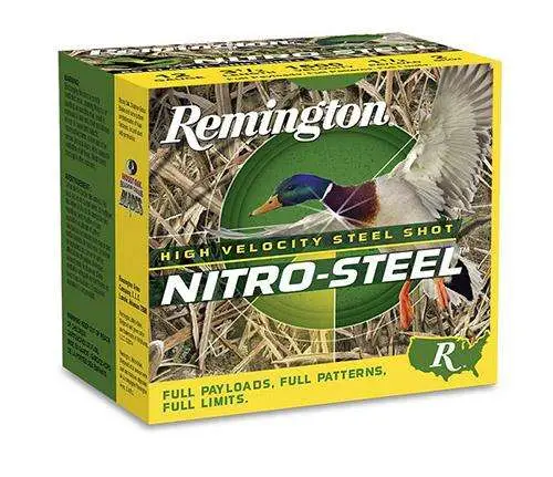Remington Ammunition NS12M1 Nitro Steel 12 Gauge 3 1 1/4 oz 1 Shot 25 Round Box