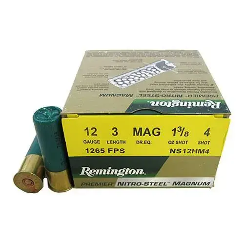 Remington Ammunition NS12HM4 Nitro Steel 12 Gauge 3 1 3/8 oz 4 Shot 25 Round Box