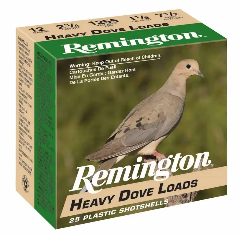Remington Ammunition RHD206 Heavy Dove Loads 20 Gauge 2.75 1 oz 6 Shot 25 Round Box