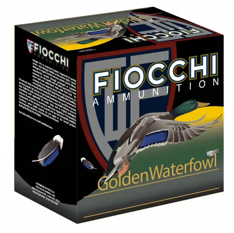 Fiocchi 123SGWT Golden Waterfowl 12 Gauge 3 1 1/4 oz T Shot 25 Round Box